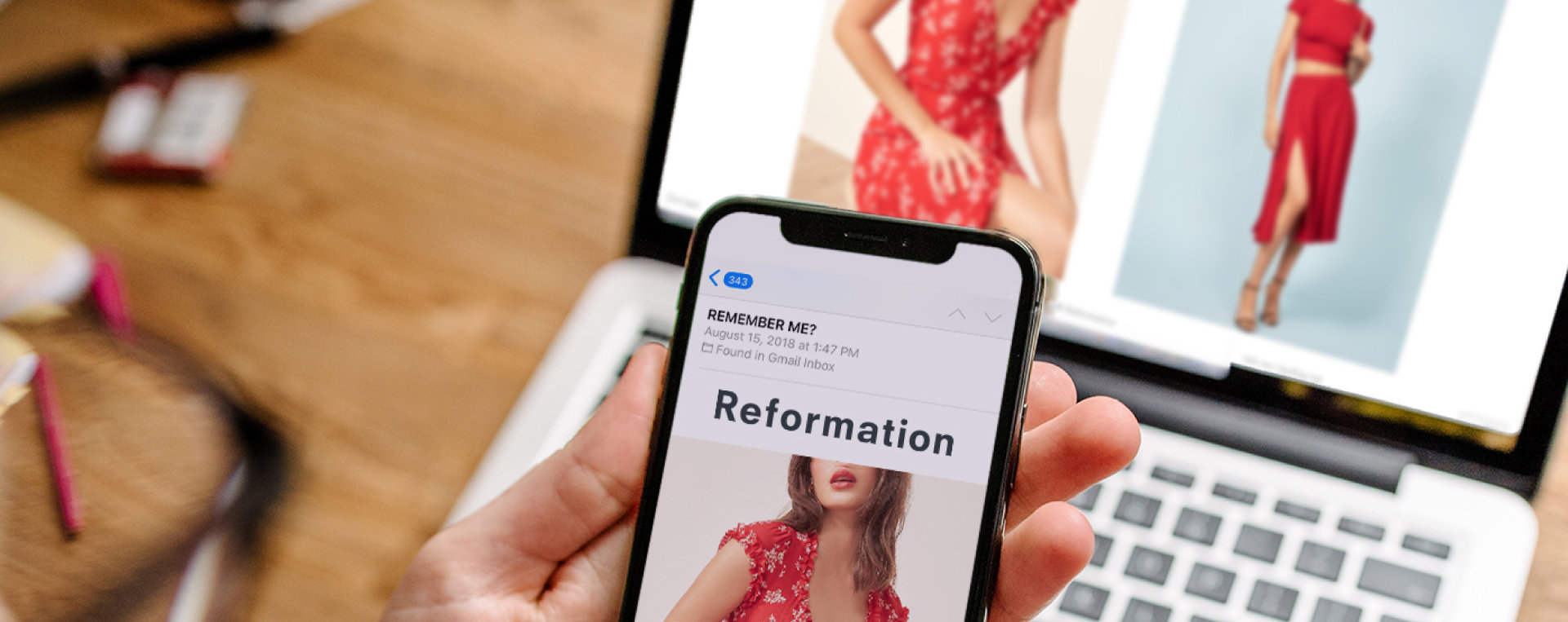 Reformation Desktop and Mobile Touchpoints